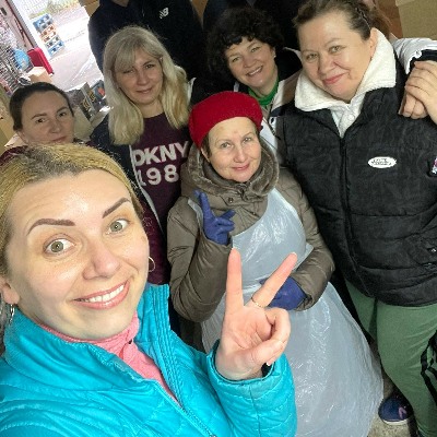 Ukrainian volunteers